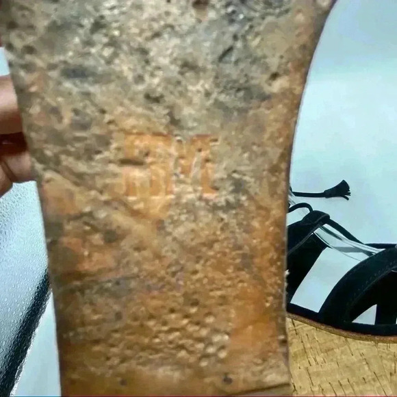 Lace up platform espadrille Frye heather cork platform suede  gladiator - Picture 7 of 8